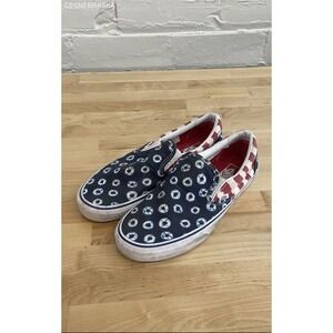 Vans Red White and Blue Men's Shoes - Size 10